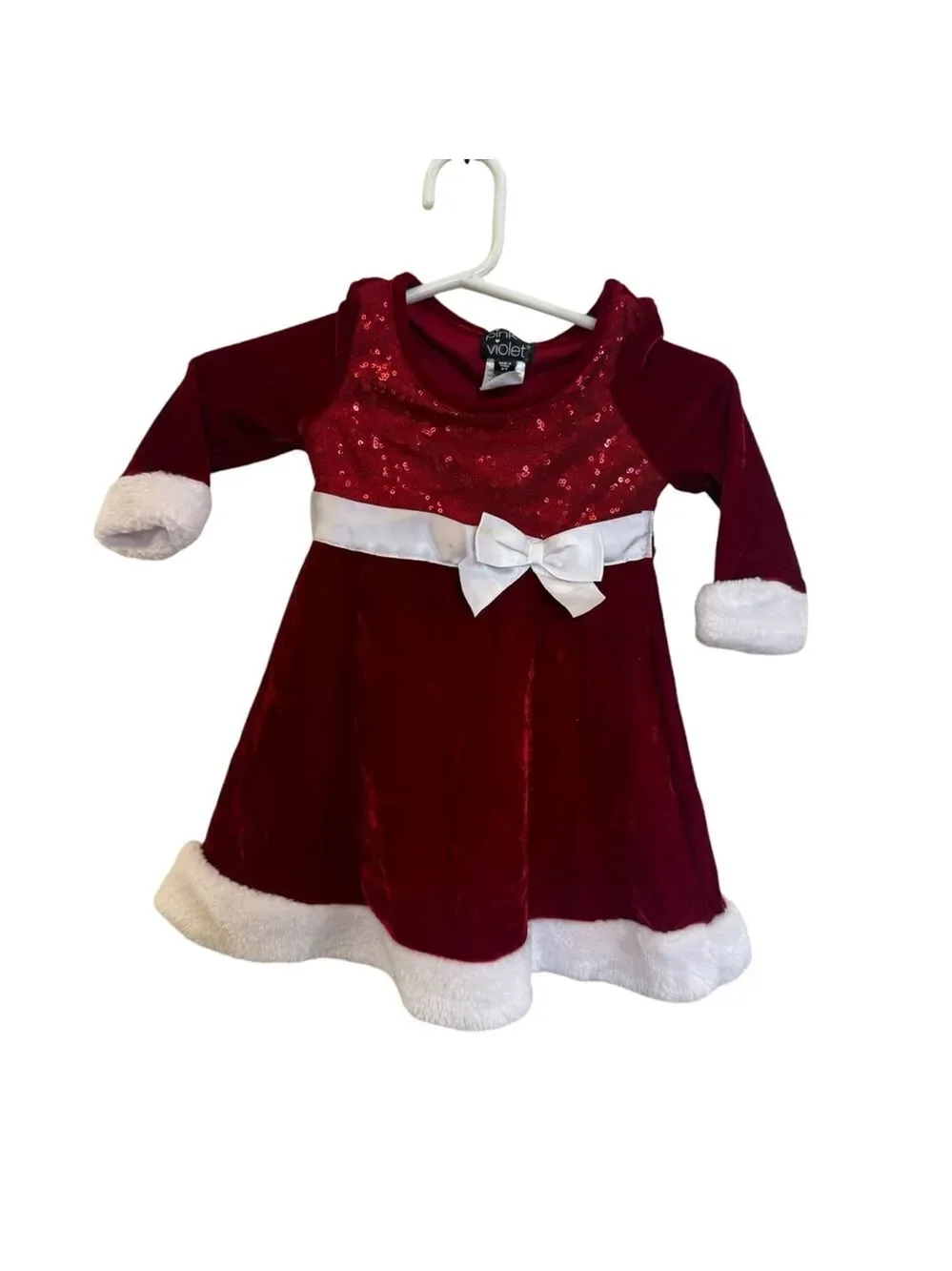 Girls' Pink & Violet Dress 2T Red White